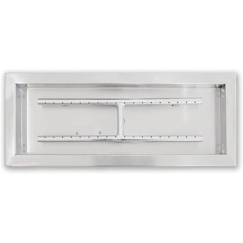 Bluegrass Living Stainless Steel Rectangular Drop-In Fire Pit Burner - Model# BFP24RK