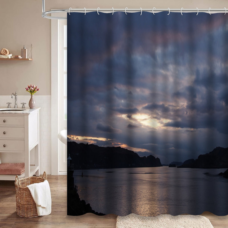 Rideau de douche avec 12 crochets Night Sky, L 72 po x l 72 po