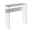 Console-canapé étroite, salon de chambre à coucher avec vestibule décoratif, verre trempé transparent stratifié gris contemporain moderne-692610983