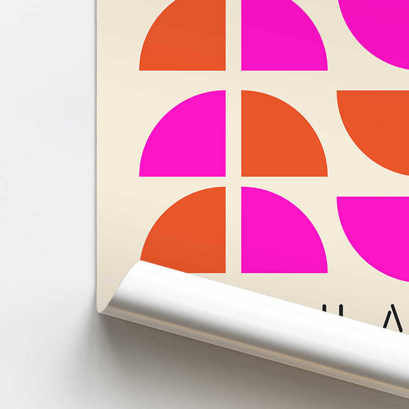 Impression géométrique Bauhaus Pop, H 14 po x l 11 po