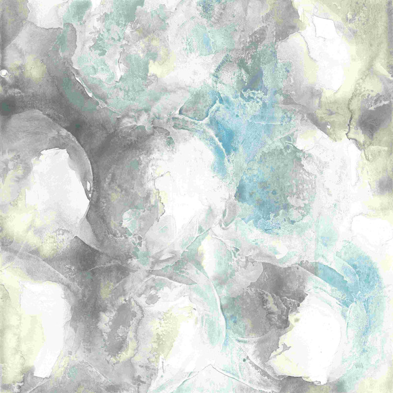 Cercles bleu pâle II, H 12 po x l 12 po