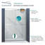 Porte de douche sans cadre Transoli Frederick de l 48 po x H 70 po, verre trempé transparent de 5/16 po-62265184