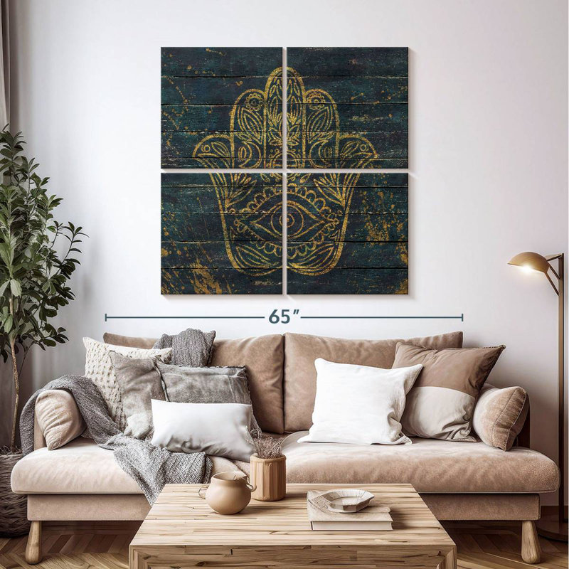 Adella Hamsa, 45" H x 45" W