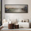 Rustic Countryside River Landscape Impressionistic Nature Scene, reproduction d'art sur toile-98042125-111176908