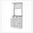 White and Black 2-Cabinet Kitchen Pantry-86370673