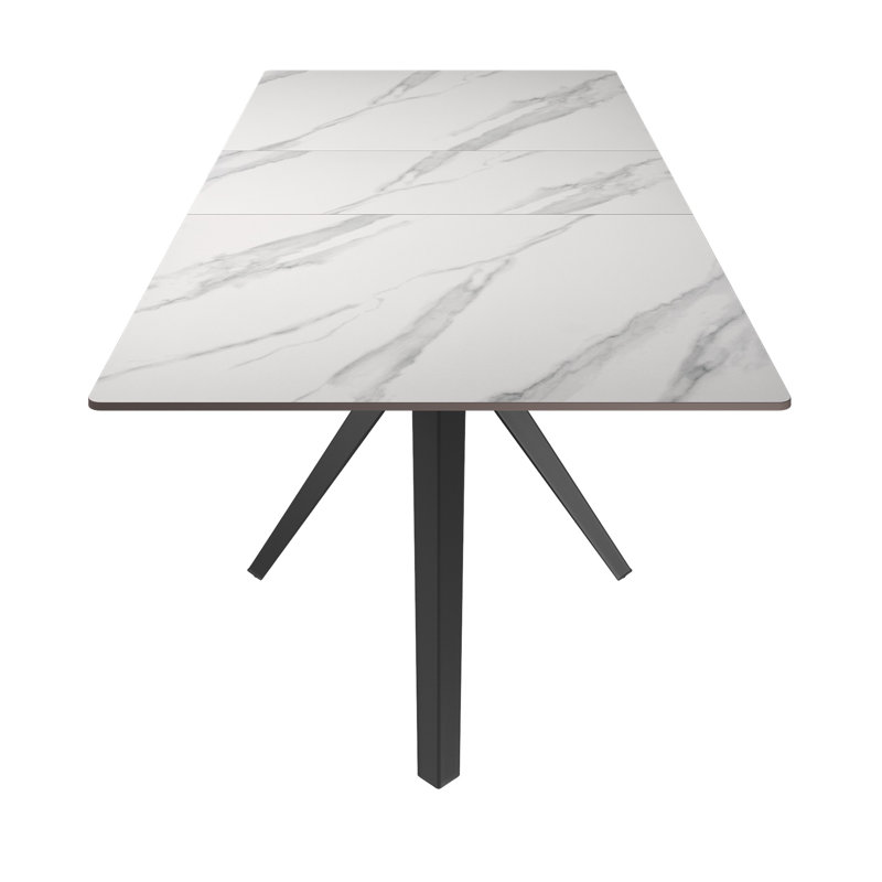 Commings Metal Base Dining Table, White