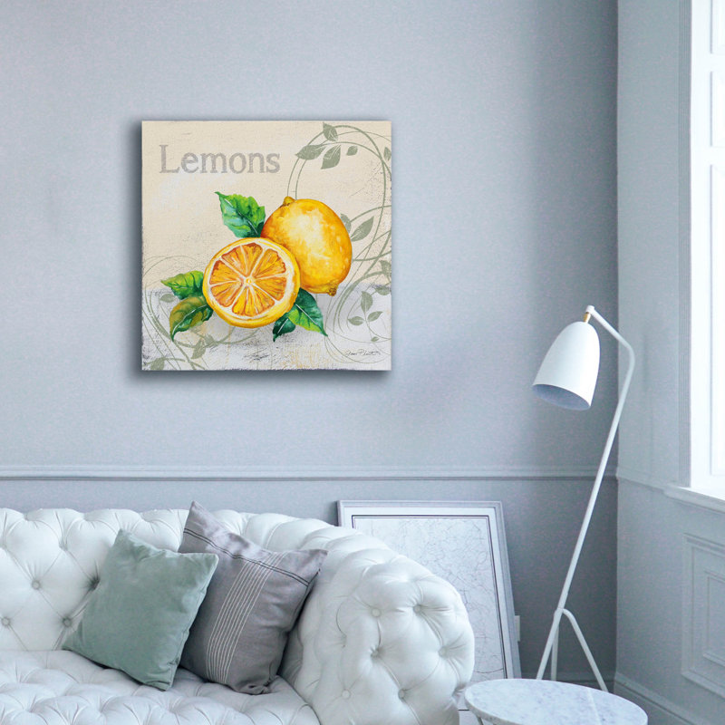 «Tutti Fruiti Lemon» par Jean Plout, art mural sur toile, H 37 po x l 37 po x P 1,5 po