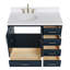 Ensemble de meuble-lavabo simple 42,25 po avec plateau en quartz Abshire-94668831
