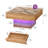 LED Square Coffee Table With 2 Sliding Drawers Storage For Living Room-1061907682-1061457693