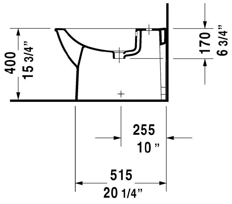 Darling New 15.75" Floor Mount Bidet