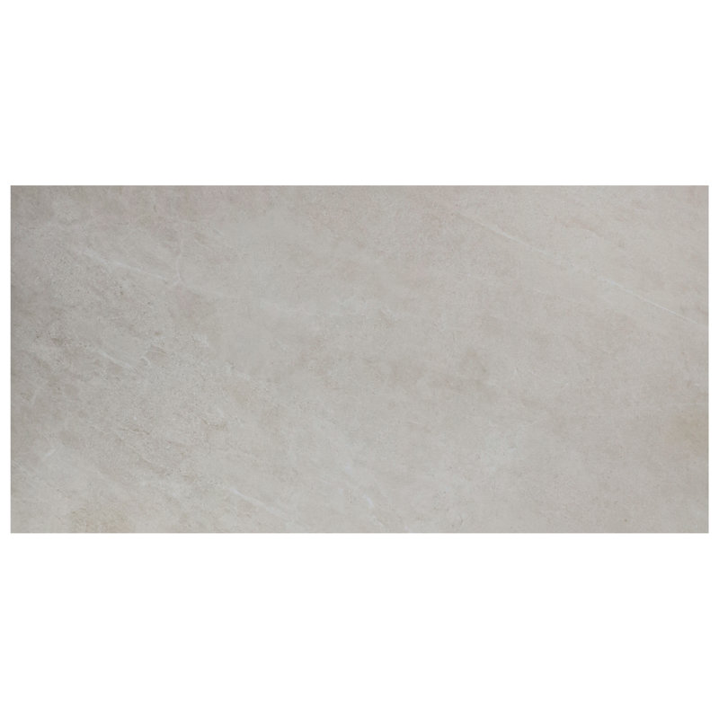 Limetech 23,62 po X 47,24 po Carreau de plancher et de mur en porcelaine matte (15,49 pieds carrés / caisse), Blanc craie