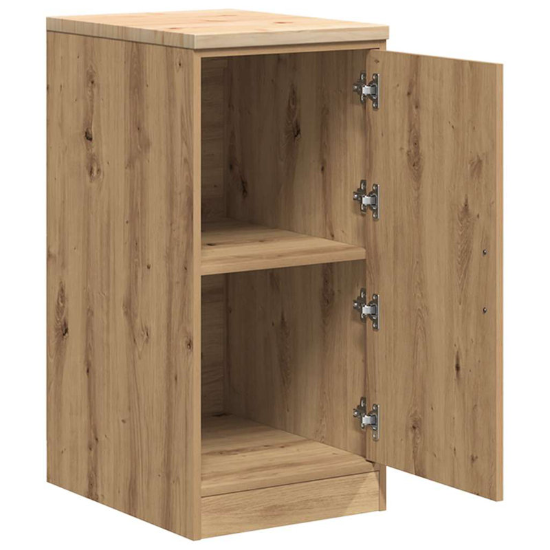 Solid Wood Single Storage Cabinet ( 85cm H x 40cm W x 51cm D), Artisan Oak