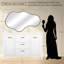 Irregular Wall Mirror, Asymmetrical Bathroom Vanity Mirror with Metal Frame, Modern Decorative Mirror-117010560-117010563