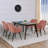 Transitional Modern Velvet Upholstered Dining Side Quilted Armchair-69839131