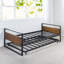 Barrett Metal Daybed with Trundle Pull-Out - Sturdy Black Metal frame - Modern Industrial frame