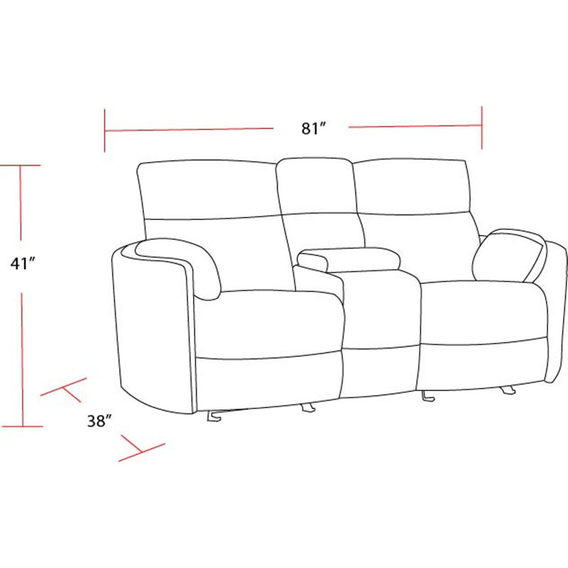 Bre Upholstered 81'' Power Reclining Loveseat, Mega Ivory