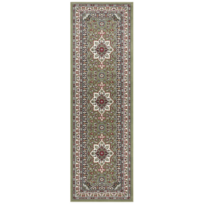 Parun TÃ¤briz Machine Woven Green Indoor Rug, Runner 80 x 250cm