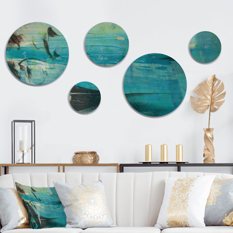 Décoration murale liquide en métal avec une touche d'or II