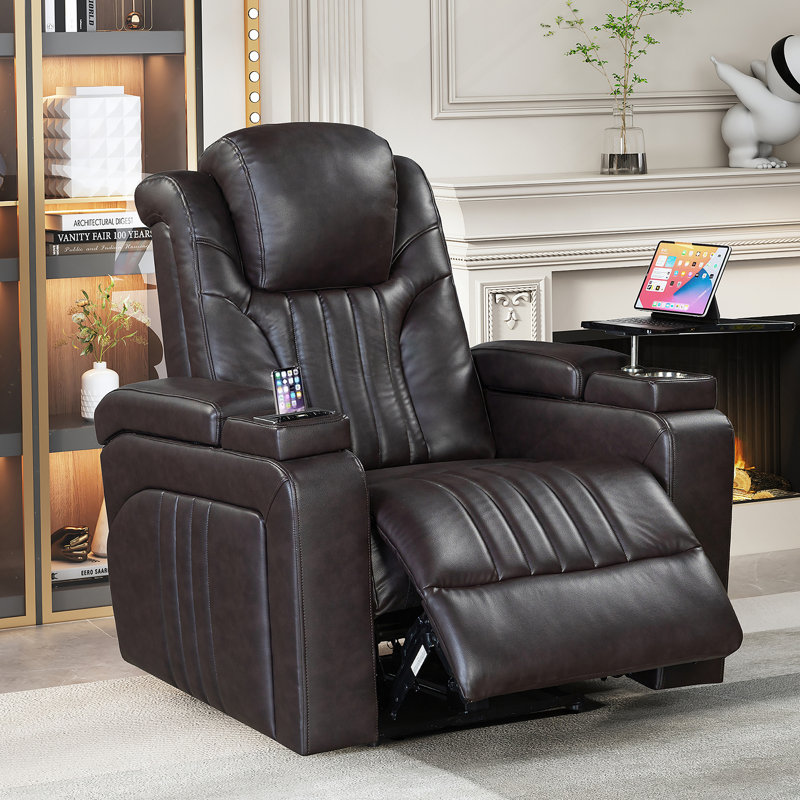 Power Recliner Home Theatre with Power Adjustable Headrest, Wireless Charging Device, Usb Port