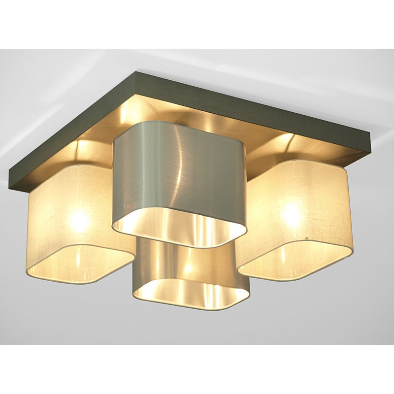 Gonzalez Semi Flush Mount, Silver/Cream transparent, Calvados