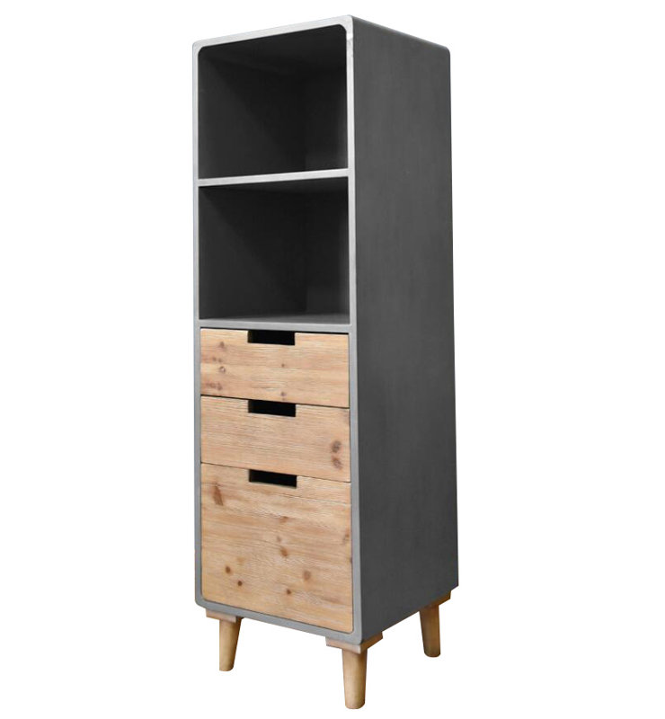 Bibliothèque standard en bois H 53 "x l 17" Razo