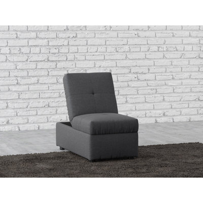 1Pc Storage Ottoman Convertible Chair