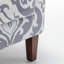 Chaise avec accoudoirs en mélange de polyester à motifs, structure en bois de bouleau massif avec pieds fuselés bruns, chaise d'appoint rembourrée de mousse avec garniture pour le bureau du salon