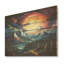 «Dreamy Mountain Scenery At Night II», paysage d'hiver sur bois-849937040