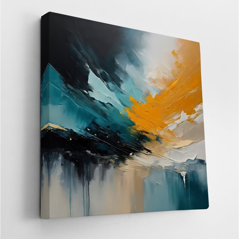 Sunset Over Mountains, 24" H x 24" W
