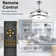 Khamon 42'' Ceiling Fan with LED Lights