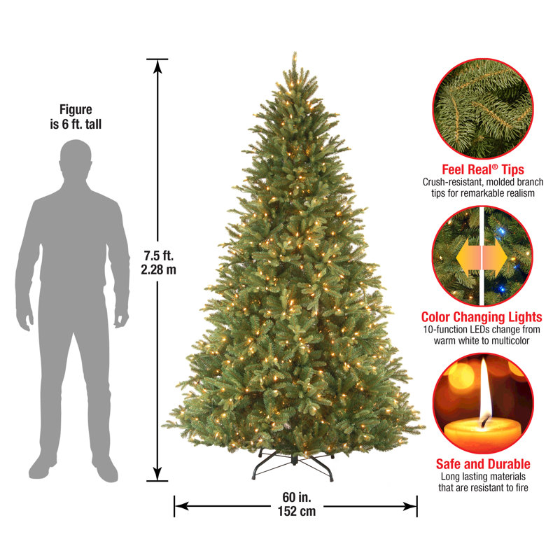 7.5 ft. PowerConnect Tiffany Fir Tree with Dual Color LED Lights