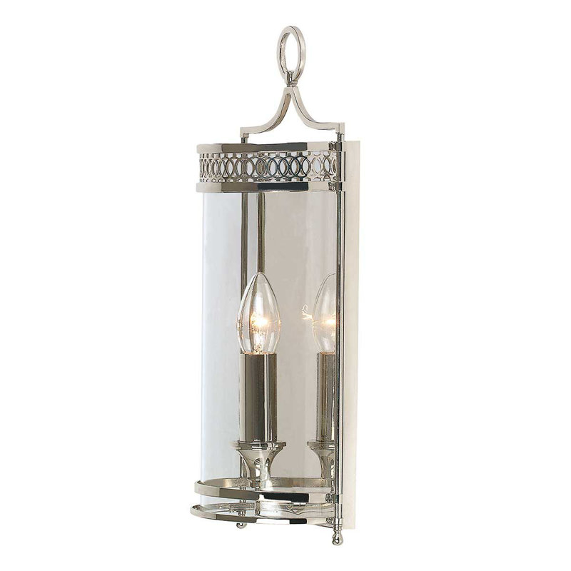 Bataan Flush Mounted Sconce, Polished Nickel