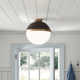 Manila Single Light Glass Semi Flush Mount