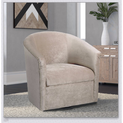 Chaise d'appoint en polyester beige avec rembourrage confortable et design polyvalent, parfaite pour lire, se reposer et recevoir des invités.