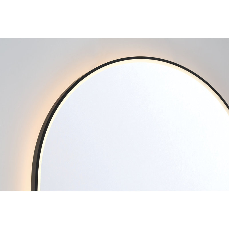 Miroir Linden, Noir mat, 36 po x 24 po