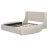 Upholstered Platform Bed Queen Size Storage Velvet Bed With Wingback Headboard And 1 Big Drawer,2 Side Storage Stool(Beige)(Old Sku: LP000815AAA)-118705866