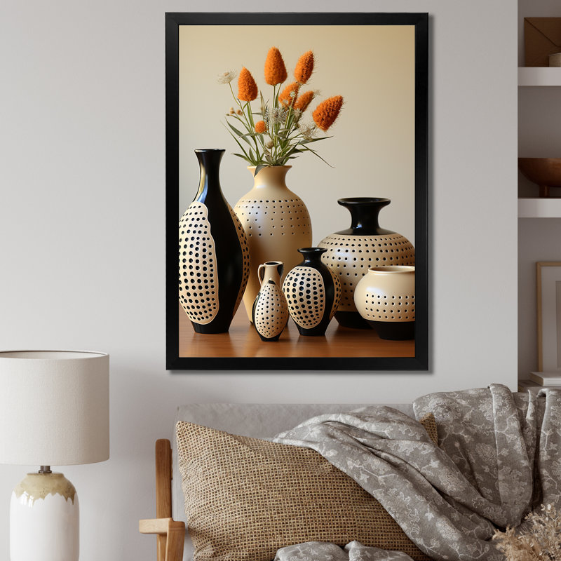 Idrak Native Art Pottery Serenity III - reproduction, Cadre photo noir, H 32 po x l 24 po x P 1 po