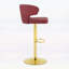Chaise de bar rotative moderne et ajustable, assise spacieuse et support à haut dossier (2 pièces)-133070539-133070542