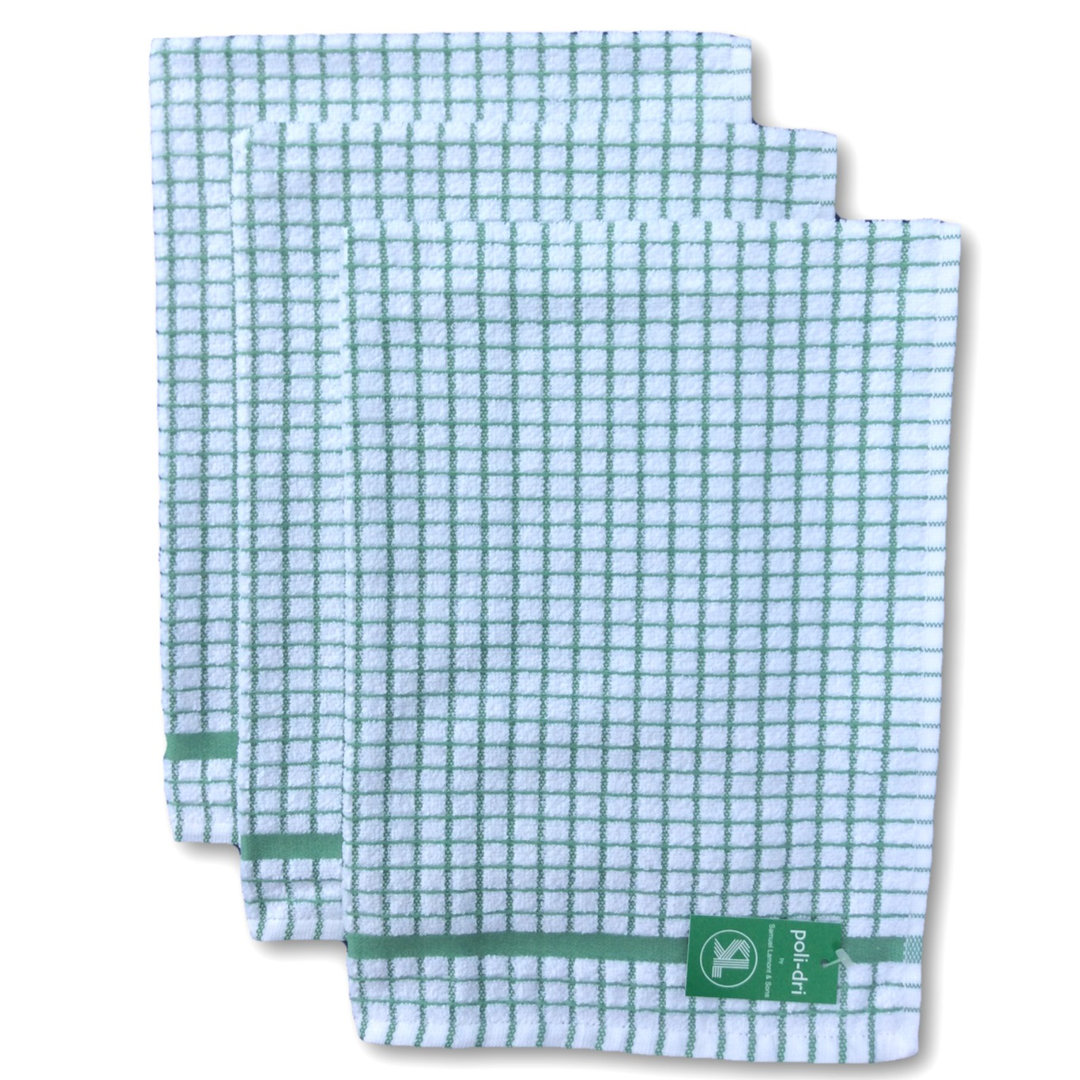Cotton Checkered Waffle Dish Towel Kitchen Towel Symple Stuff