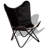 Butterfly Chair, Black And White Genuine Cowhide Upholstery, Metal