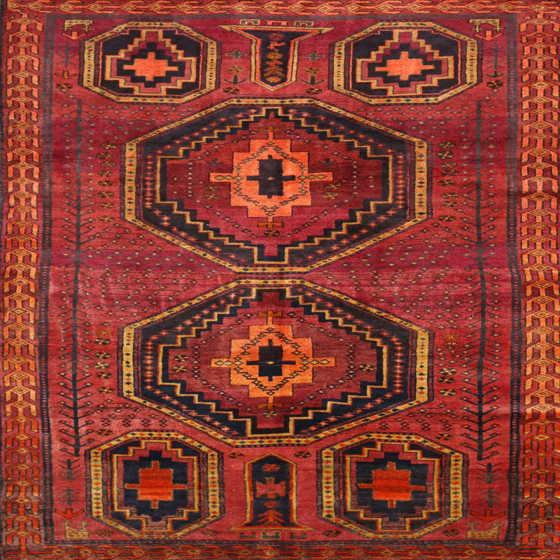 Oriental Indoor Rug, Square 5'