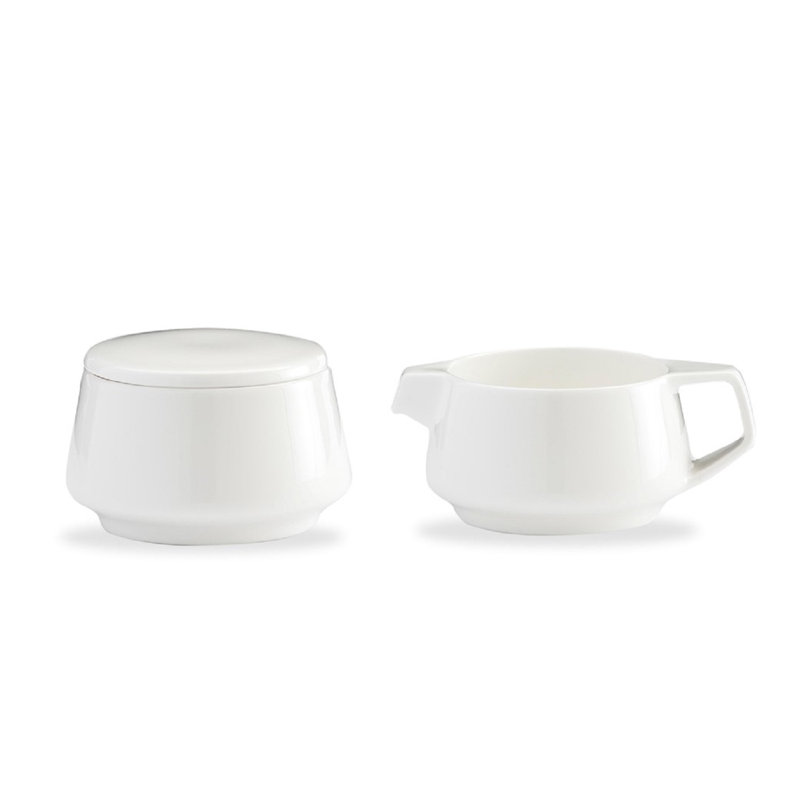 Marc Newson White Porcelain Sugar Pot and Creamer Set