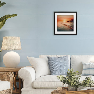 «Sunset Melody at Sea», reproduction encadrée sous verre, design par Lazar Studio