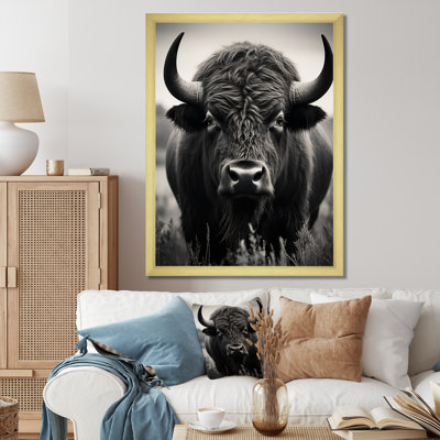 Bison Bison Grazing - Bison Wall Art