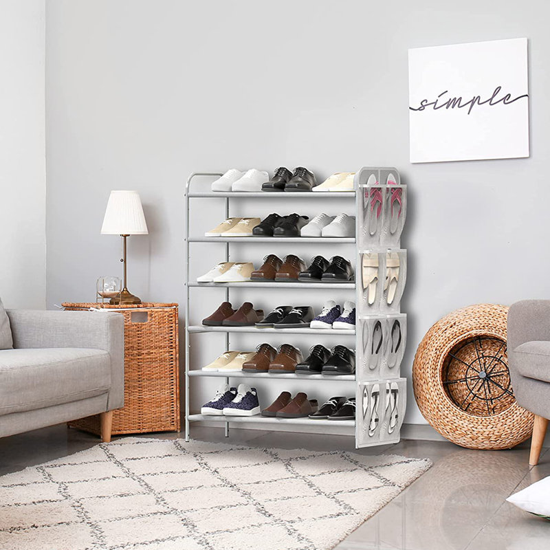 28 Pair Shoe Rack, Gray