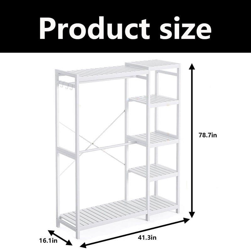 Versatile Multi-Functional Clothes Rack For Bedroom, Hallway, And More - Perfect For Hanging Clothes, Bags, And Towels, White