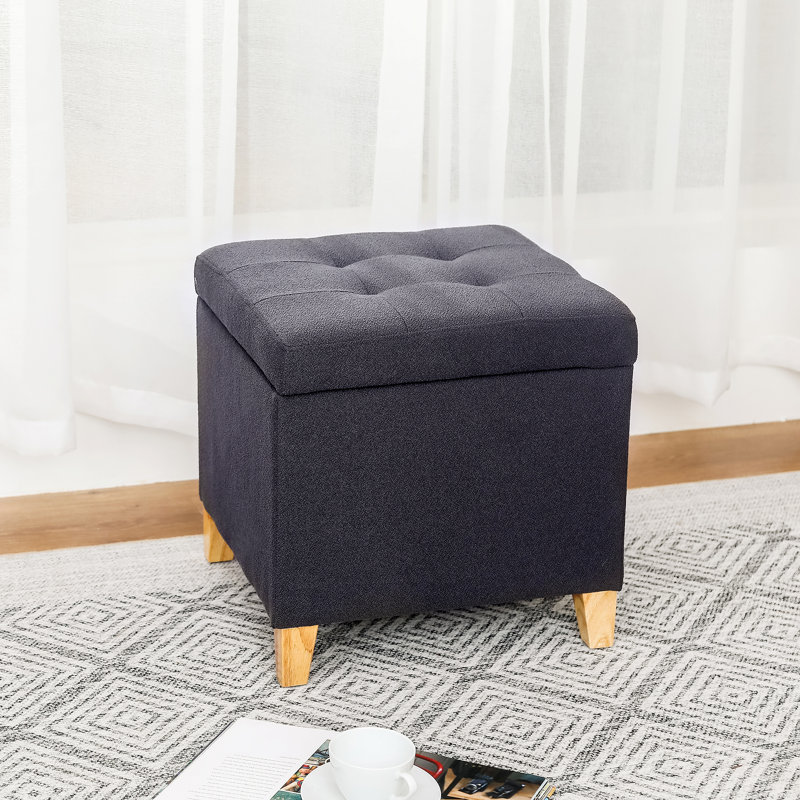 Repose-pieds avec repose-pieds en similicuir, Gris