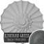 Médaillon de plafond Endurathane Maria, DE 9 5/8 po x P 1 1/8 po (pour auvents jusqu'à 1 3/4 po), fini argent peint à la main-27779823