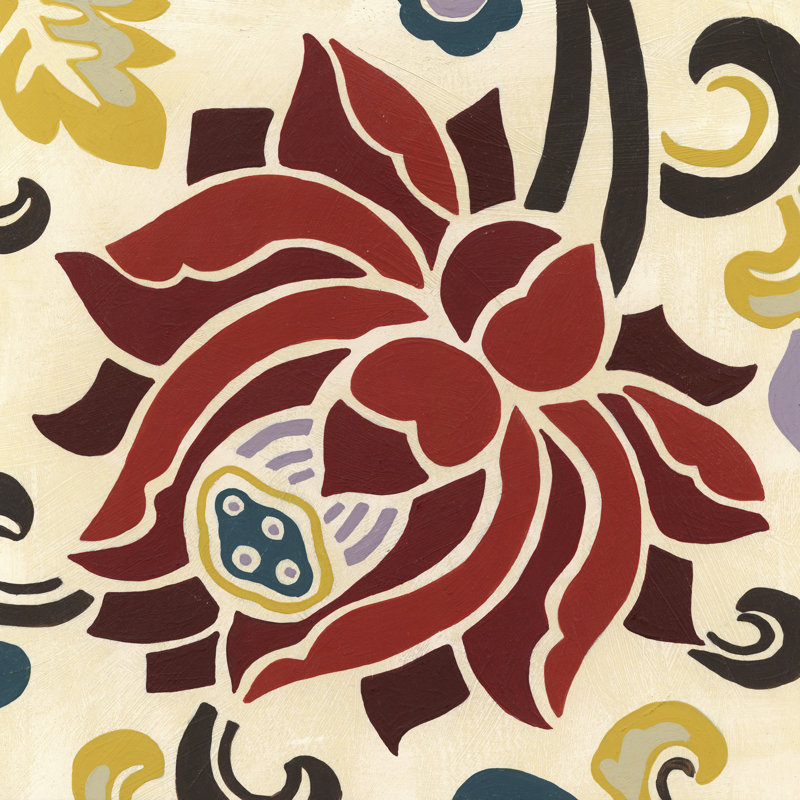 Persian Garden IV 1 Piece Wrapped Canvas Wall Art, 76cm H x 76cm W