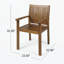 Chaise de salle à manger d'extérieur (ensemble de 2)